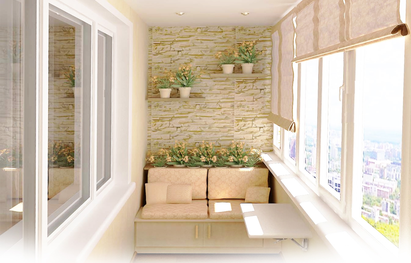 Уютные идеи интерьера для маленького балкона.