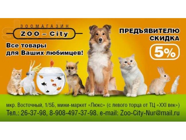 Зоомагазин Zoo-City-Nur в городе Новый Уренгой, фото 1, стоимость: 0 руб.