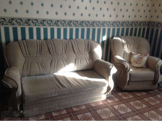Раскладной диван с креслами в городе Сургут, фото 1, стоимость: 12 000 руб.