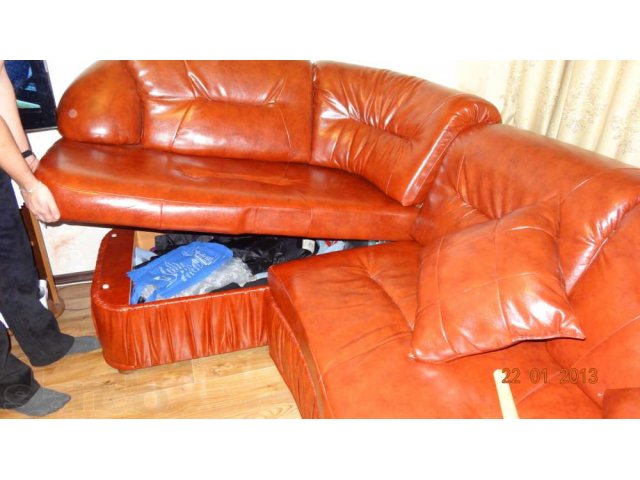Кожаный диван и кресло в городе Люберцы, фото 4, стоимость: 70 000 руб.