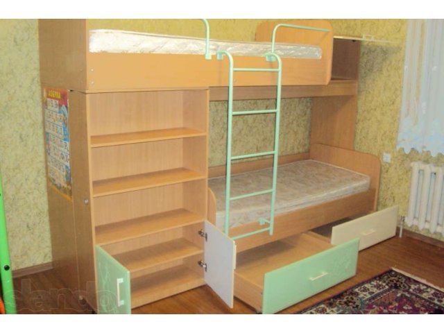 ПРОДАМ детский двухярусный мебельный гарнитур МАУГЛИ в городе Полтавская, фото 3, стоимость: 16 000 руб.