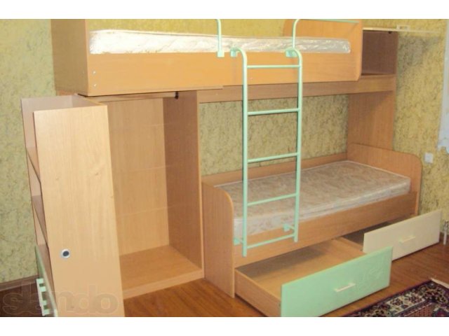 ПРОДАМ детский двухярусный мебельный гарнитур МАУГЛИ в городе Полтавская, фото 4, Спальные гарнитуры