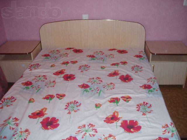 Спальный гарнитур с тумбами, матрацем и шкафом в городе Пермь, фото 1, Кровати