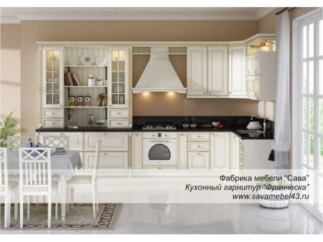 Кухонный гарнитур Франческа бежевый в городе Киров, фото 1, Мебель для кухни и посуда
