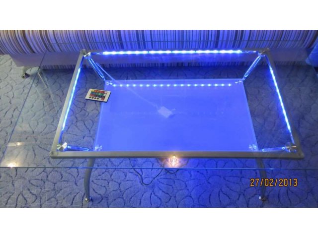 Продам стеклянный стол с подсветкой в городе Ижевск, фото 4, Столы