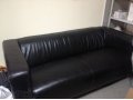 Продам кожаный диван черный ИКЕА в городе Краснодар, фото 1, Краснодарский край
