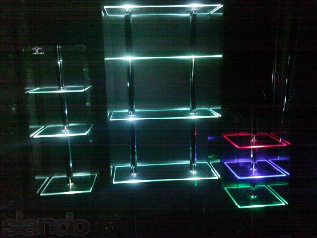 шкаф-витрина с LED подсветкой для залов,гостиных из стекла в городе Йошкар-Ола, фото 1, стоимость: 0 руб.