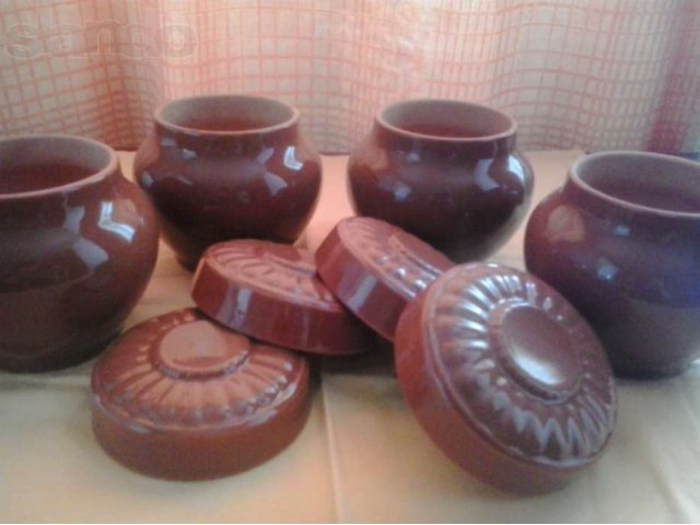 Горшки керамические с крышками для запекания 4 шт. в городе Мурманск, фото 2, Мурманская область