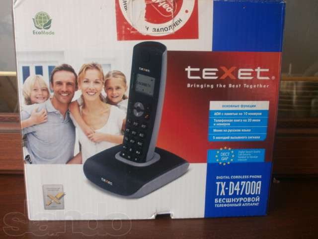 продаю радио телефон Texet в городе Астрахань, фото 1, Радиотелефоны