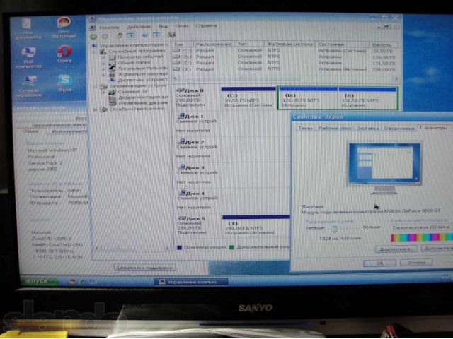 Intel core2 4300/MB Asus/DDR2 2Gb/HDD 300Gb+монитор 17+сканер/принтер в городе Тверь, фото 3, Настольные компьютеры