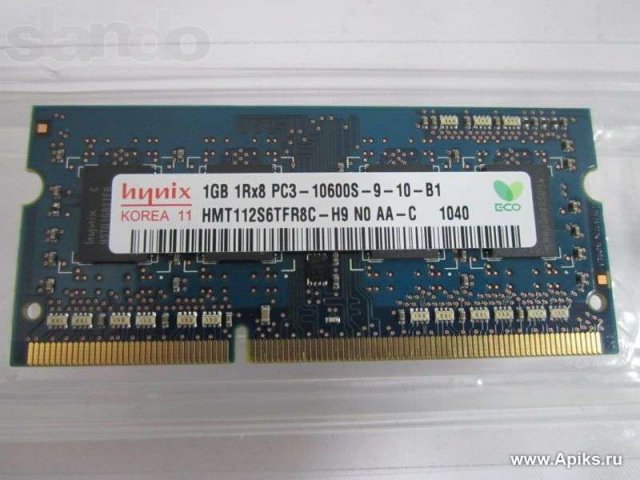 Sodimm Hynix для Notebook DDR3 1024MB 1333MHz в городе Тольятти, фото 1, стоимость: 150 руб.
