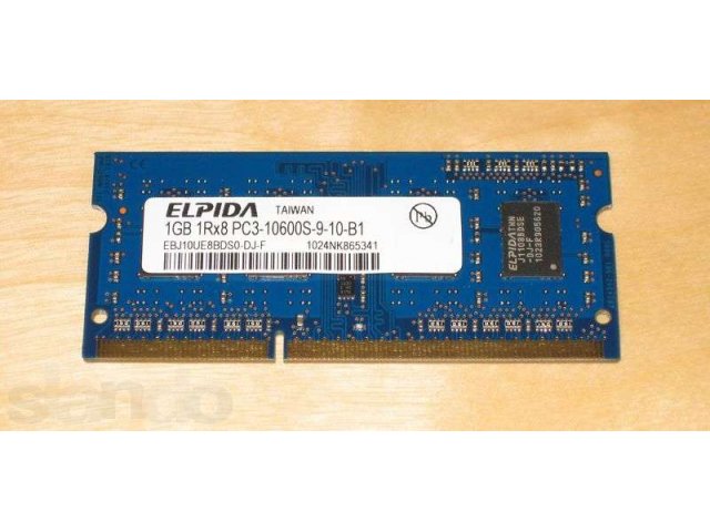 Elpida 1GB DDR3 RAM 1333MHz PC3-10600 в городе Астрахань, фото 1, стоимость: 150 руб.
