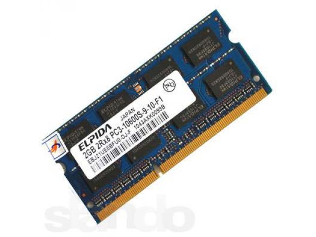 ПРОДАM 2 модуля памяти по 2Gb SODIMM DDR3 ELPIDA для ноутбука в городе Йошкар-Ола, фото 1, стоимость: 699 руб.