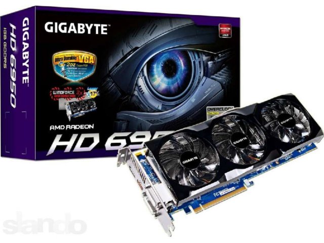 Игровая видеокарта Gigabyte AMD Radeon HD 6950 в городе Пыть-Ях, фото 1, Видеокарты