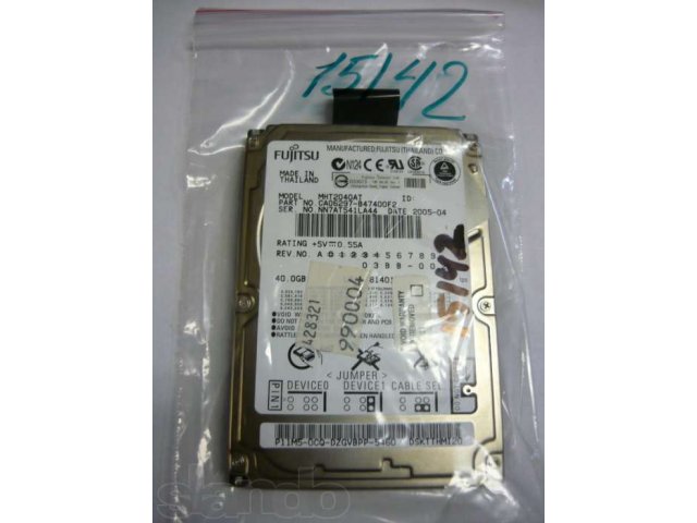 Жесткий диск 40ГБ 2.5 Fujitsu MHT2040AT, 4200об/мин., 2МБ (ATA) Б.У. в городе Владимир, фото 1, стоимость: 1 000 руб.