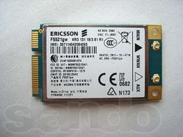 Новый 3G модем Mini PCI-E Ericsson F5521GW F3507G в городе Самара, фото 1, стоимость: 1 000 руб.