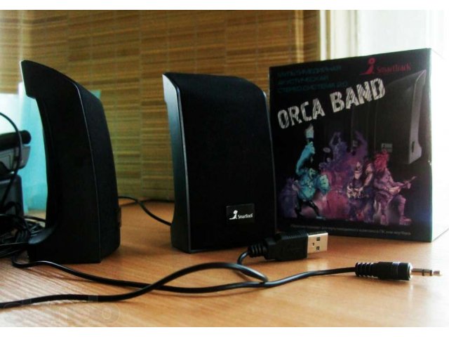 Стерео колонки SmartTrack Orca Band + микрофон Genius в городе Санкт-Петербург, фото 1, Компьютерная акустика