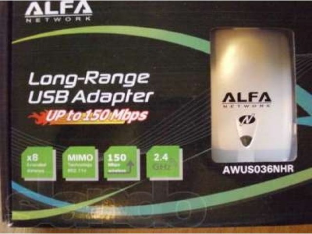 Long Range WiFi адаптер alfa awus036nhr в городе Калининград, фото 1, Сетевое оборудование