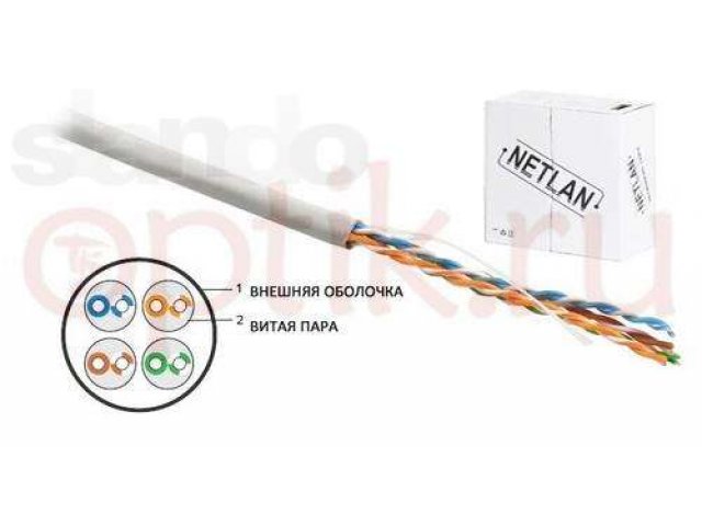 Сетевой кабель UTP cat 5E бухта 305 м в городе Воронеж, фото 1, стоимость: 1 000 руб.