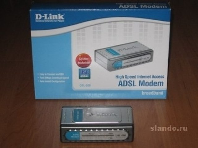 Модем D-Link DSL-200 в городе Северодвинск, фото 1, стоимость: 200 руб.