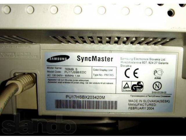 Монитор 17 Samsung SyncMaster 765MB в городе Ростов-на-Дону, фото 4, Мониторы
