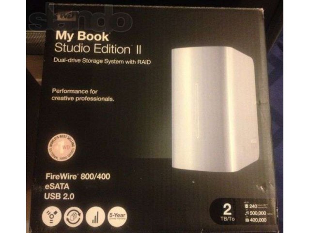 WD My Book Studio Edition II 2TB RAID в городе Москва, фото 4, стоимость: 4 500 руб.