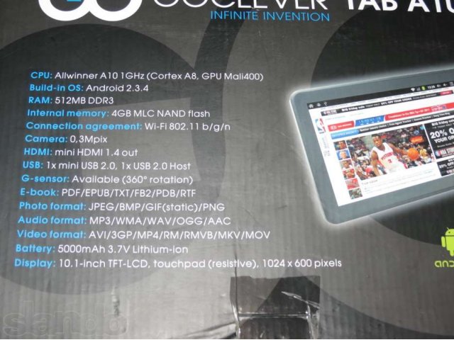 Продаю-Goclever TAB A101 в городе Чита, фото 7, стоимость: 5 000 руб.