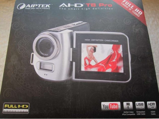 Цифровая FULL HD видеокамера Aiptek T8Pro в городе Тверь, фото 8, Тверская область