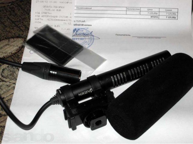 Продаю микрофон (пушку) Azden SGM-PDII  для видеокамеры в городе Брянск, фото 2, Брянская область