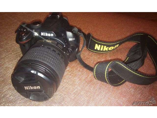 Зеркальная фотокамера Nikon3000D в городе Москва, фото 1, стоимость: 16 000 руб.