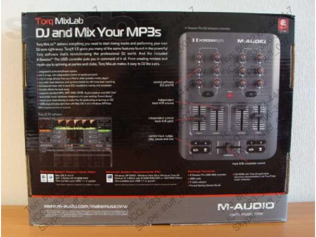 DJ Микшер M-Audio X-SESSION PRO, НОВЫЙ, ЗАПЕЧАТАН, гарантия 1 год! в городе Оренбург, фото 3, стоимость: 3 690 руб.