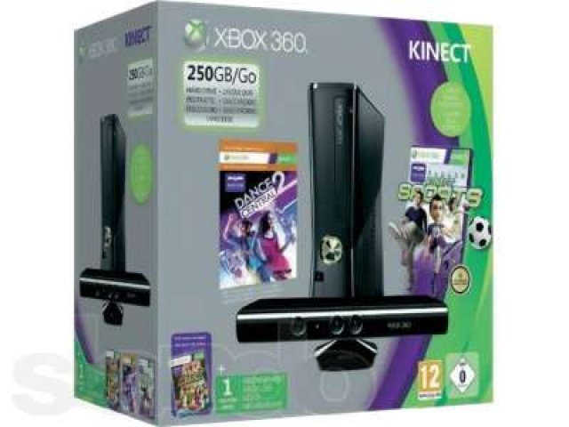 Xbox-360 250Гб новый, + kinect+ 3 игры, на гарантии в городе Екатеринбург, фото 1, Игровые приставки