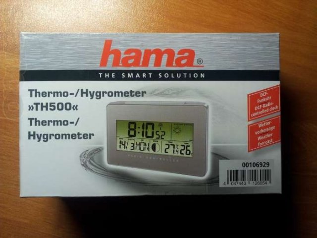 Термометр-гигрометр электронный Hama TH-500 серебрянный в городе Москва, фото 1, Московская область