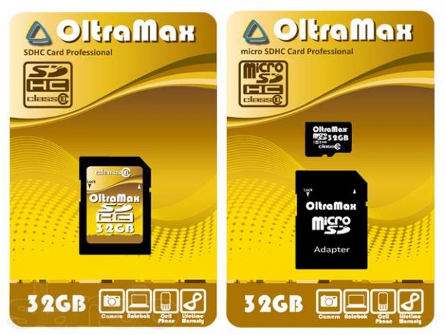 Карты памяти OltraMax (SDHC и microSD) новые, в упаковке в городе Саранск, фото 1, стоимость: 900 руб.