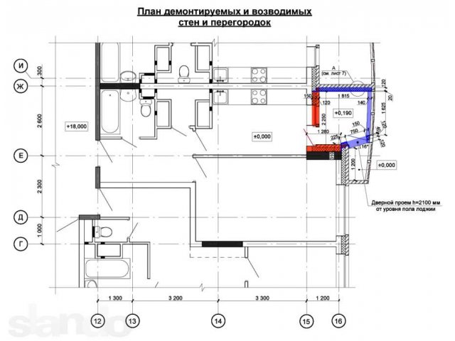 Проект перепланировки квартиры в городе Тула, фото 3, стоимость: 0 руб.
