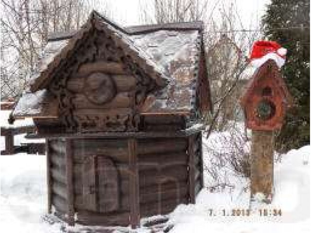 Резной домик для колодца, скворечники, кормушки для птиц в городе Верея, фото 2, Готовые конструкции