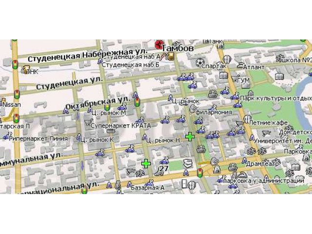 Местоположение транспорта в городе тамбове. Карта Тамбова центр. Тамбов центр города на карте. Тамбов туристическая карта. Карта Тамбова с достопримечательностями.