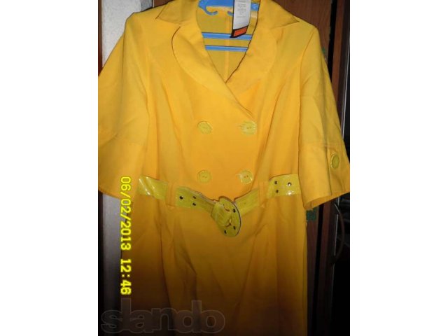 новое платье желтое 50 размер. в городе Чебоксары, фото 1, стоимость: 500 руб.