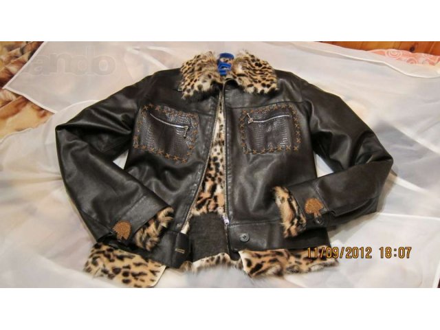 Продается итальянская кожаная куртка с мехом в городе Троицк, фото 3, Женская одежда