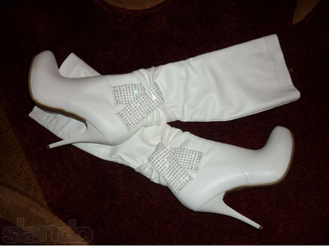 Продаю сапоги женские белые в городе Барнаул, фото 1, Женская обувь