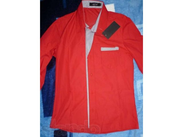 Продам новую рубашку красного цвета в городе Магнитогорск, фото 4, Мужская одежда