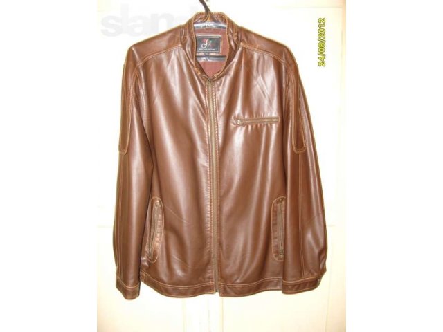 Куртка из мягкого кожзама, коричневая,размер 50-52 в городе Москва, фото 1, Московская область