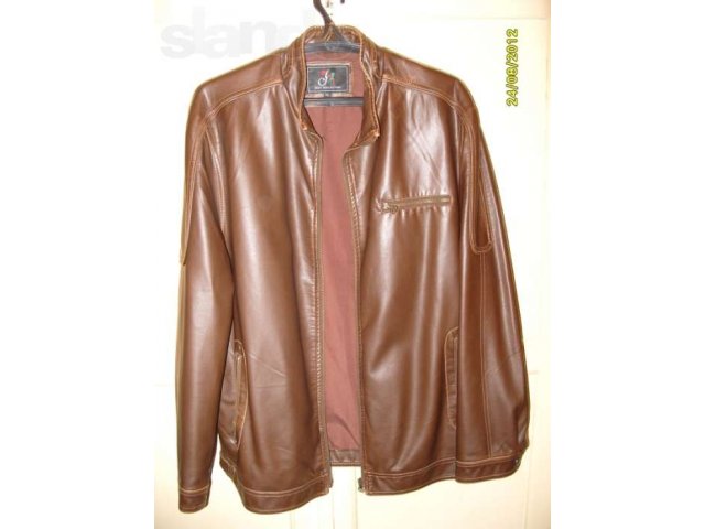 Куртка из мягкого кожзама, коричневая,размер 50-52 в городе Москва, фото 3, Мужская одежда