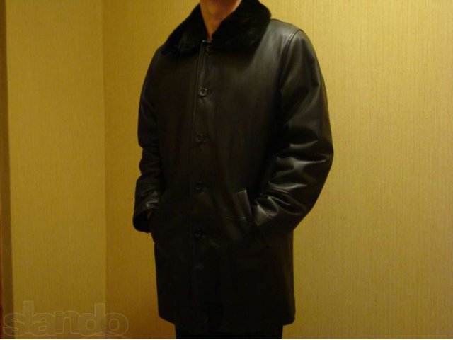 Продам кожаное мужское зимнее пальто в отличном состоянии, б/у в городе Кемерово, фото 2, стоимость: 10 000 руб.