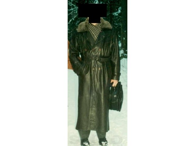 Пальто мужское кожаное демисезонное коричневое в городе Монино, фото 1, стоимость: 6 000 руб.