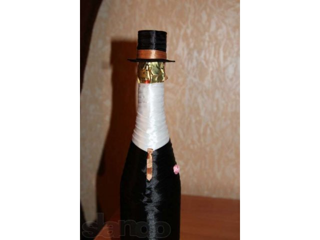 Украшение свадебных бутылок шампанского ) в городе Мурманск, фото 2, стоимость: 1 199 руб.