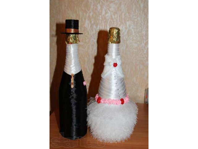 Украшение свадебных бутылок шампанского ) в городе Мурманск, фото 5, стоимость: 1 199 руб.