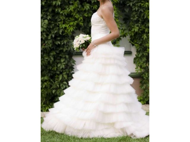 Красивое свадебное платье! размер 42-46 в городе Тюмень, фото 3, Тюменская область