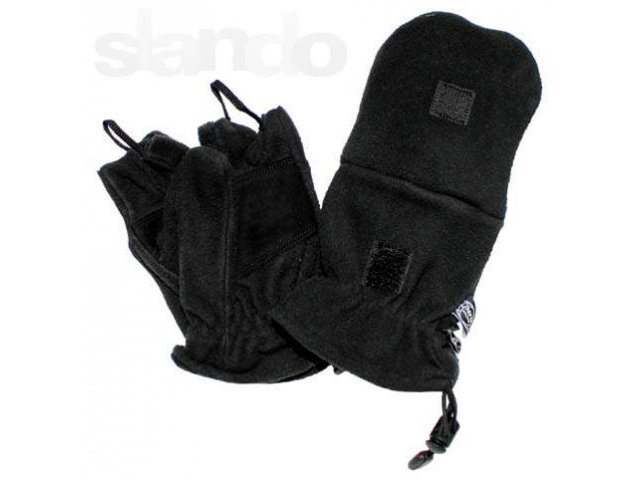 Флисовые перчатки рукавицы черные в городе Тамбов, фото 1, стоимость: 500 руб.
