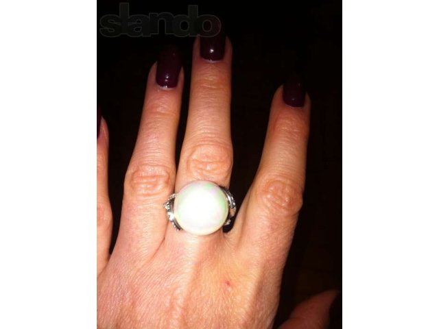 Новое серебр.кольцо с жемчужиной в городе Краснодар, фото 3, стоимость: 3 800 руб.